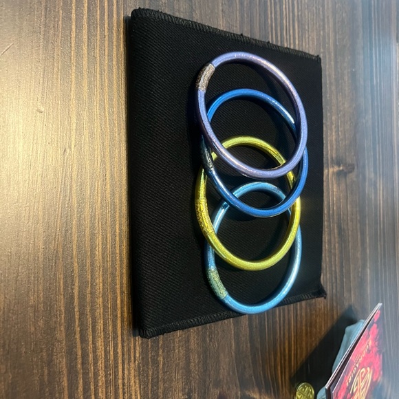 New! BudhaGirl Multi Color All Weather Bangles Bracelets Medium - Picture 11 of 15